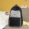 Student Backpack Women's Large Capacity Plaid Schoolbag