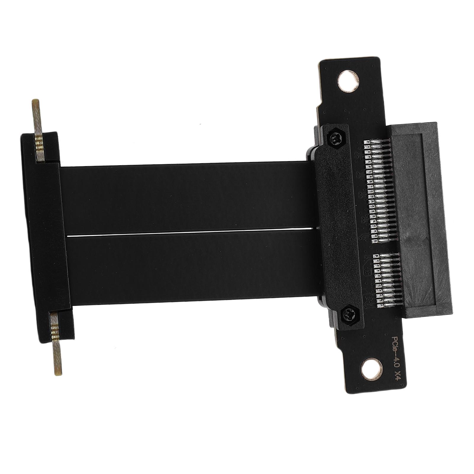 PCIe 4.0 X4 Extension Cable Male 90 Degree to Female 180 Degree 8Gbps Gen 4 GPU Graphics Card Extension Cable