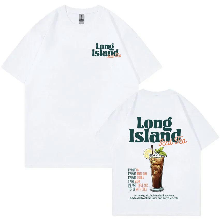 

Funny Long Lsland Iced Tea Cocktail Art Aesthetic Graphic Tshirt Man Fashion Oversized Tshirt Men Casual Pure Cotton Tees 4XL