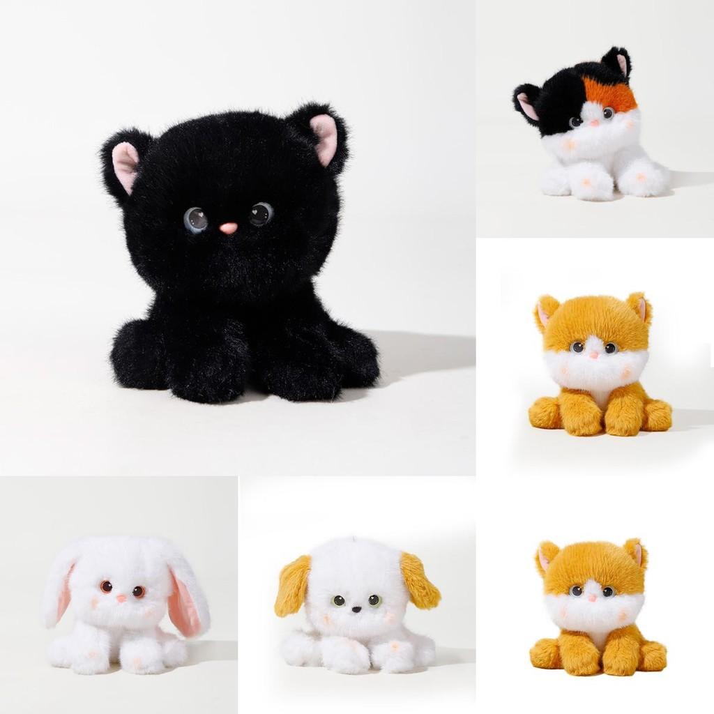 Color Cat Three Plush Toys Animal Mini Doll Soft Children Room Decor Doll Gift