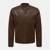 Men's Faux Leather Biker Jacket Mike with Zip