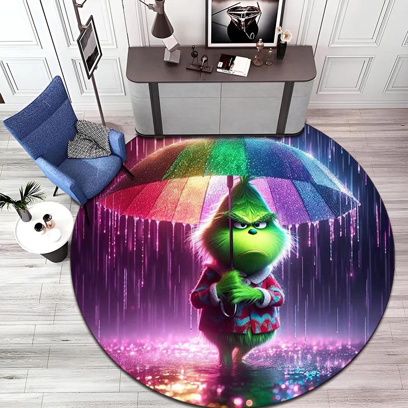 American Christmas Comedy How the Grinch Stole Christmas carpet Household goods decoration anti slip home table and chair mat aisle door mat carpet 5
