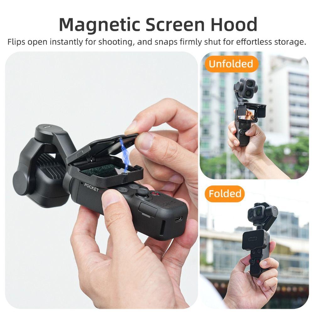 Magnetic Sun Hood Foldable Screen Protector for DJI Osmo Pocket 4P/4/3 Gimbal Camera Accessories