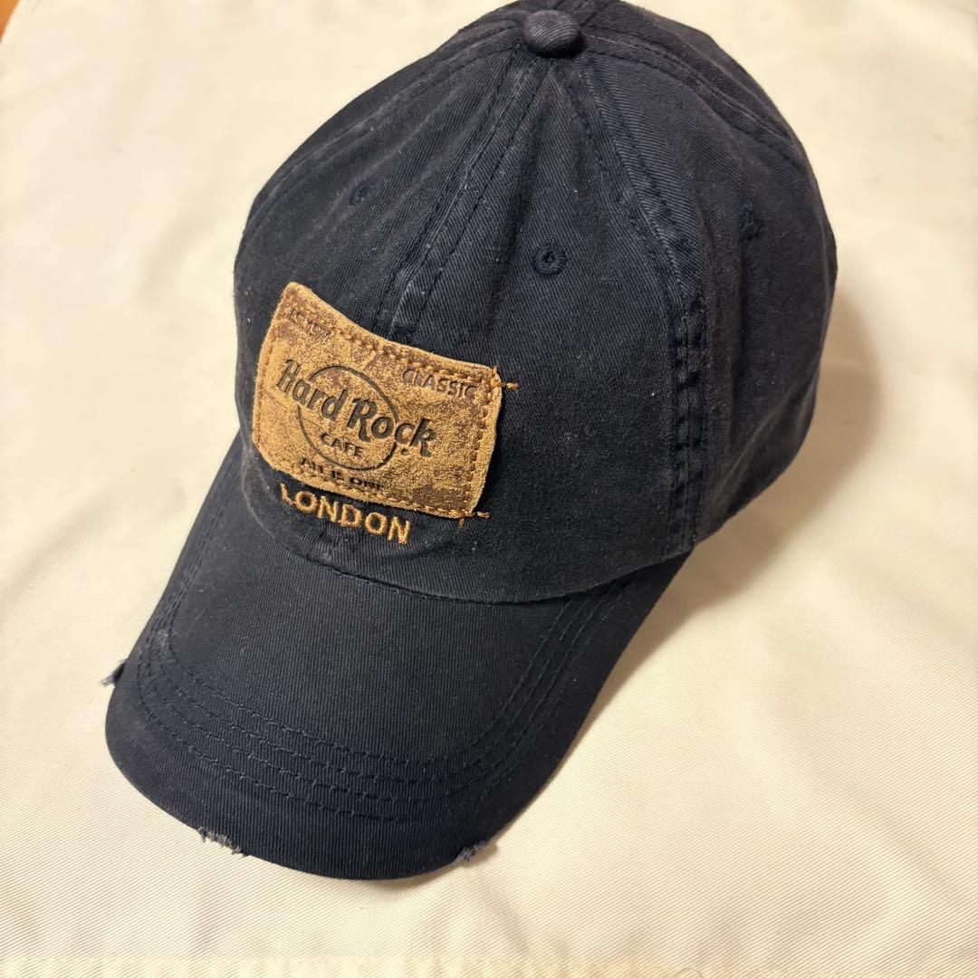 

[USED] 90s Hard Rock Cafe LONDON Cap with Leather Patch