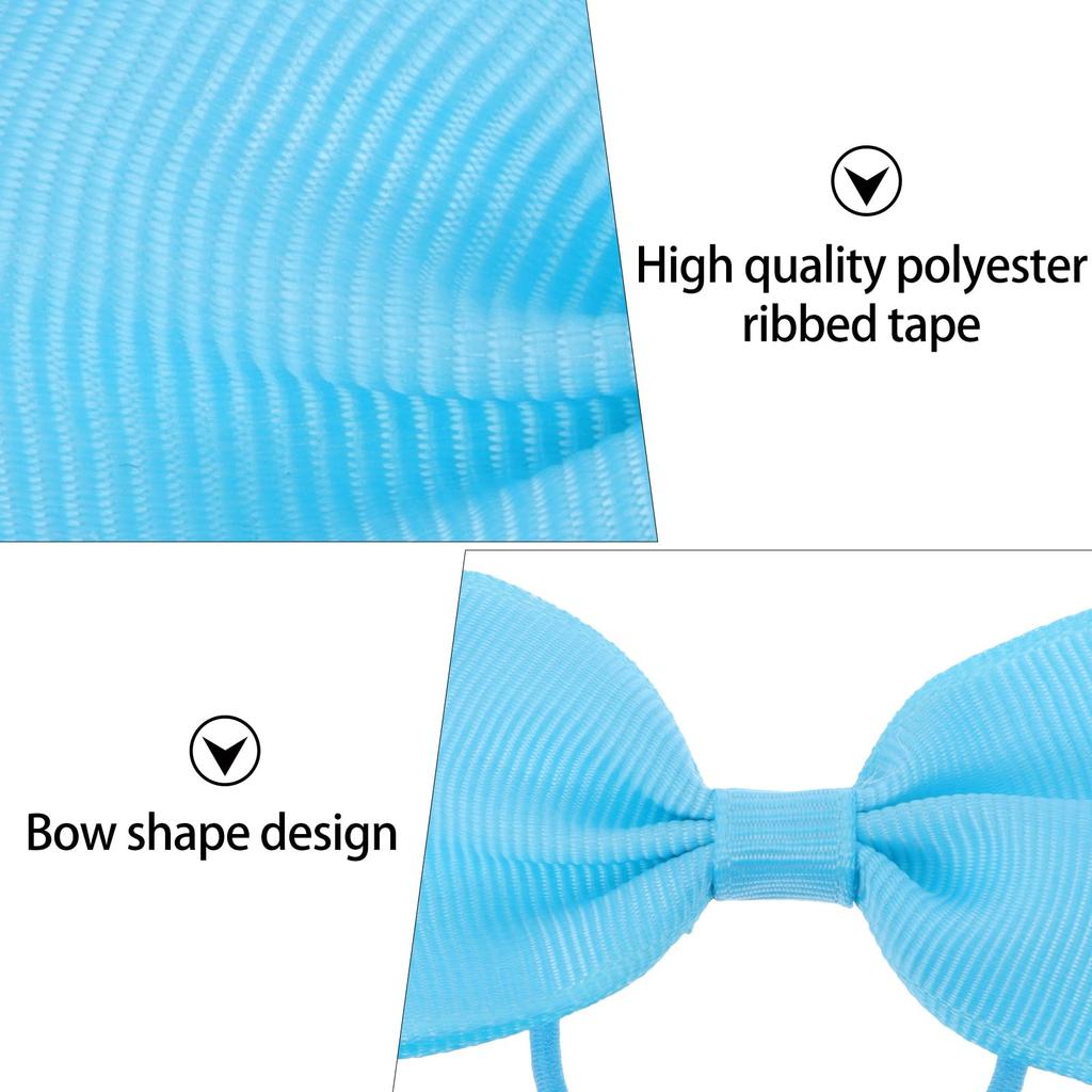 Christmas Hair Ties Bows 20pcs Ring Elastic Hair Accessories Kids Girls Cute Hair Ornaments Christmas Party Hair Bands Mixed Colors