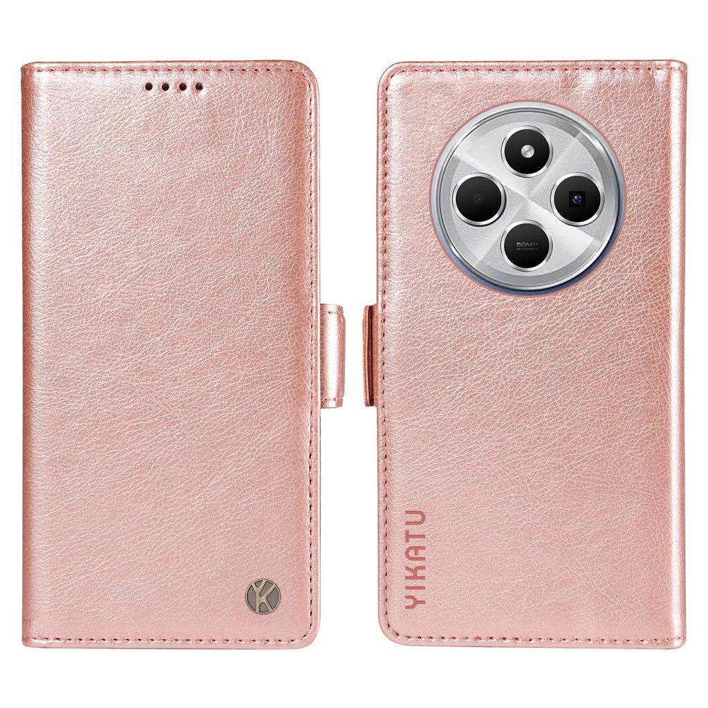 YIKATU YK-007 For Xiaomi Poco C75 4G/Redmi 14R 5G/14C 4G Case Side Buckle PU Leather Phone Cover Litchi Texture