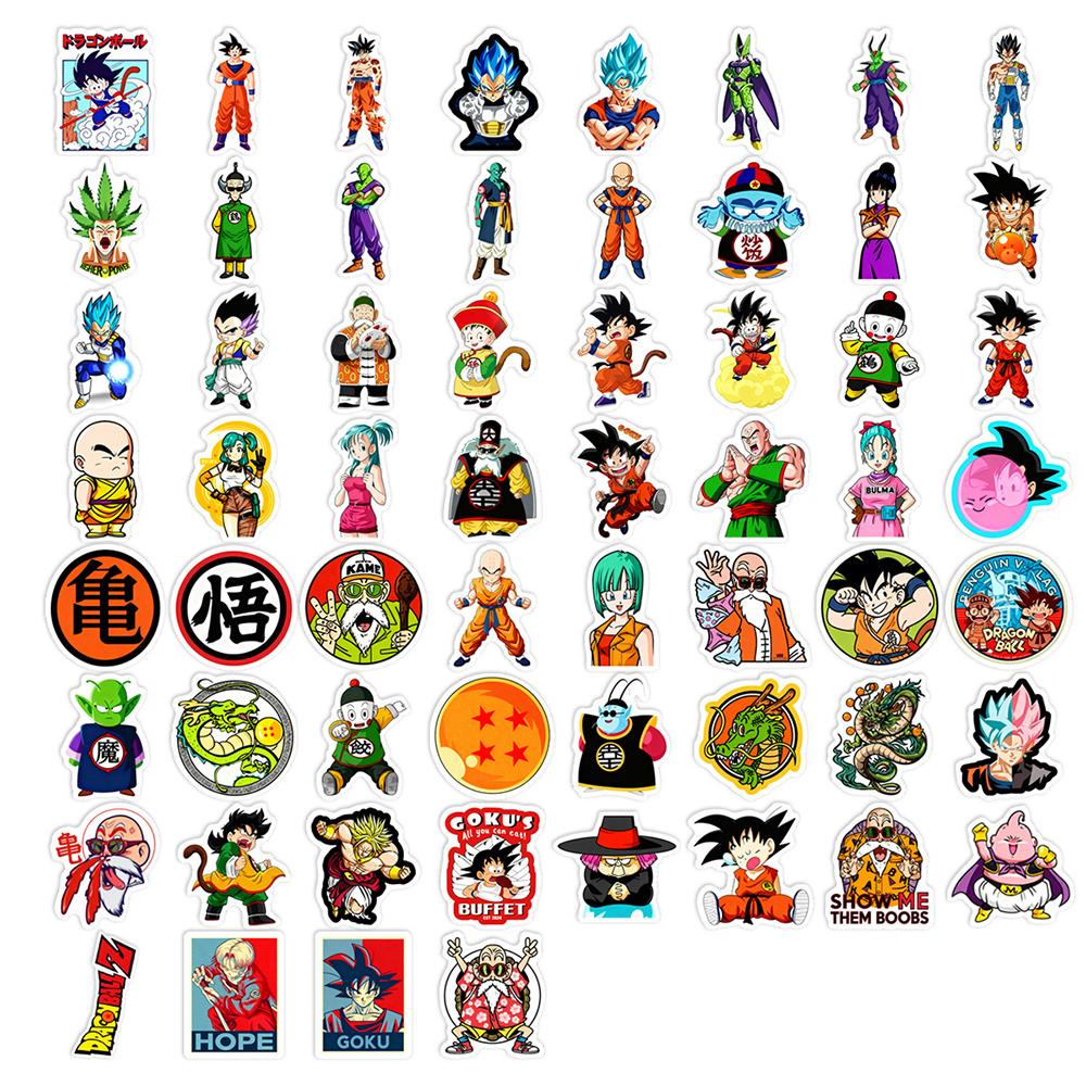 10/30/60pcs Anime Dragon Ball Stickers Cartoon Graffiti Decals DIY Laptop Phone Car Skateboard Diary Waterproof Sticker Toys