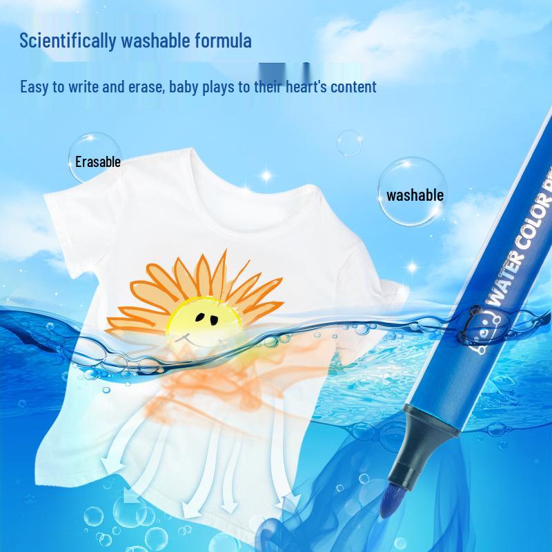 Deli Triangular Washable Watercolor Pencils & Crayons Set for Kids