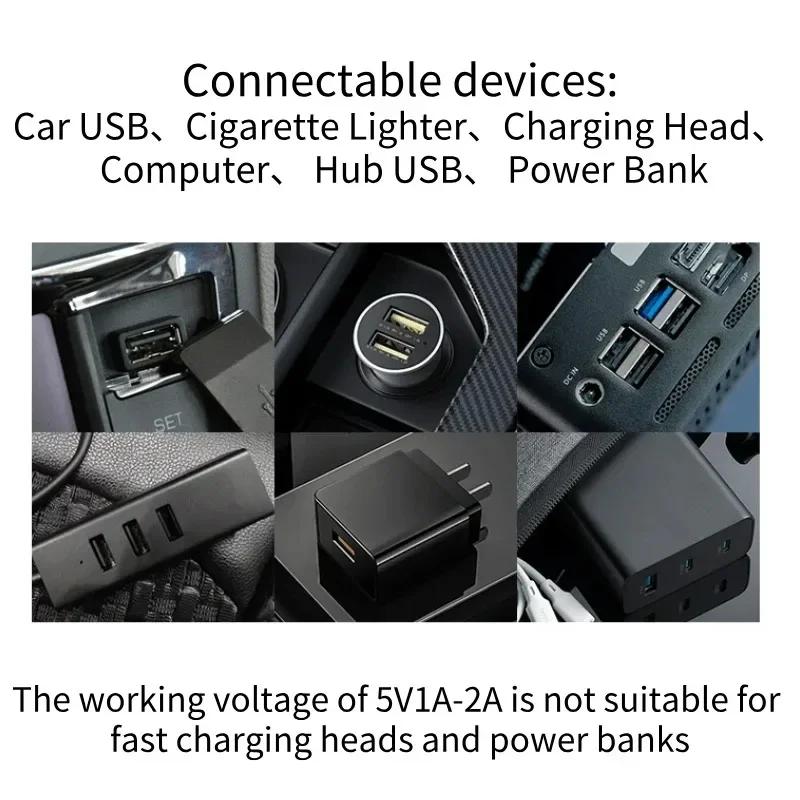 LED USB Lamp Mini Night Light USB Plug-in LED Light Bulb Touch Control Dimming for Car Bedroom Ambient Decorations Lighting