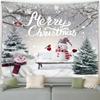 Christmas Cute Snowman Christmas Tree Tapestry Bedroom Living Room Home Christmas Decoration Tapestry