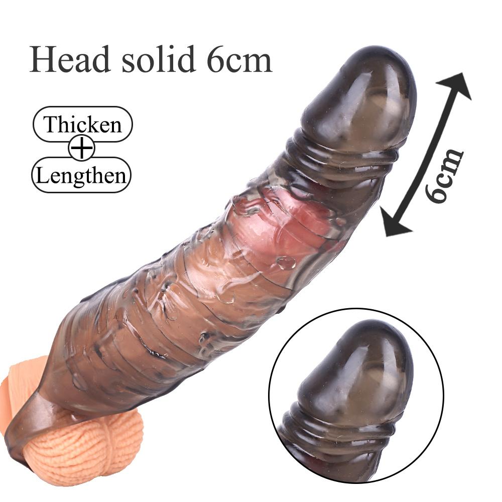 MoDi Penis Extender Sleeve Reusable Dildo Cover Delay Ejaculation Penis Massage Erotic Toys
