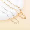 Polished Paper Clip Chain 2.5/2.7/4mm Stainless Steel Necklace Trendy Layering Choker Waterproof Jewelry Men And Women