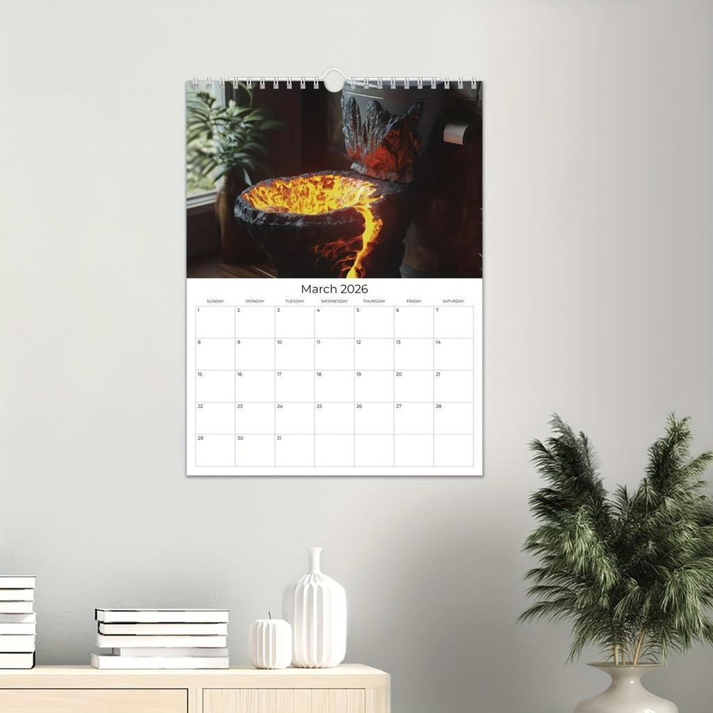 Unique Toilet Calendar, Creative And Fun Bathroom Calendar