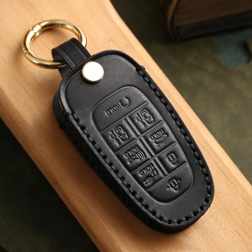 Korean Car Key Case Is Suitable For Modern Genuine Leather Handmade Car Key Case Cowhide