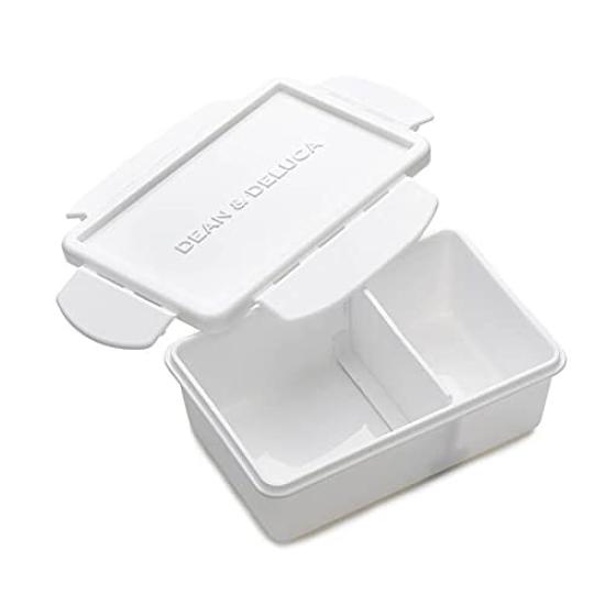 DEAN DELUCA Small Lunch Microwave and Dishwasher Compact and Simple Design & Box, White, 420ml, Safe,