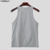 INCERUN Summer Men Strap Sleeveless Casual Loose Tank Tops Vest