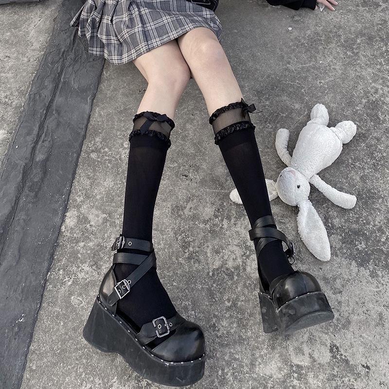 Women's Summer Lolita Over-the-Knee Lace Stockings - Cute Thigh Highs for Beautiful Legs