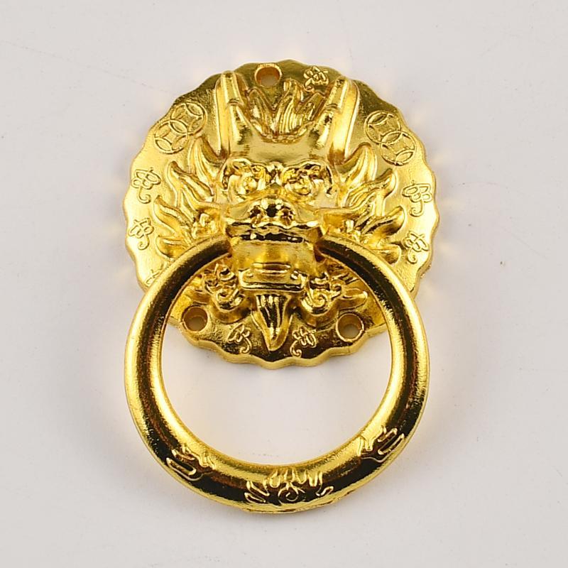 Antique Lion Head Handle Zinc Alloy Small Size Chinese Style Drawer Pull Handle