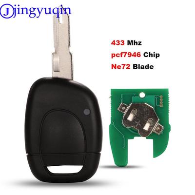 Jingyuqin Dálkový klíč k autu Vhodný pro Renault Master Kangoo Clio Twingo Čepel NE72 Čip PCF7946 433MHZ