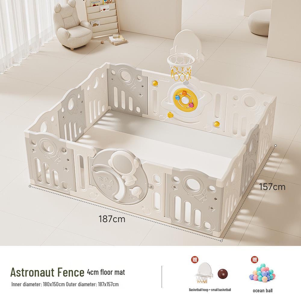 Baby Playpen and Crawling Mat: Indoor Infant Safety Fence for Living Room Floor.