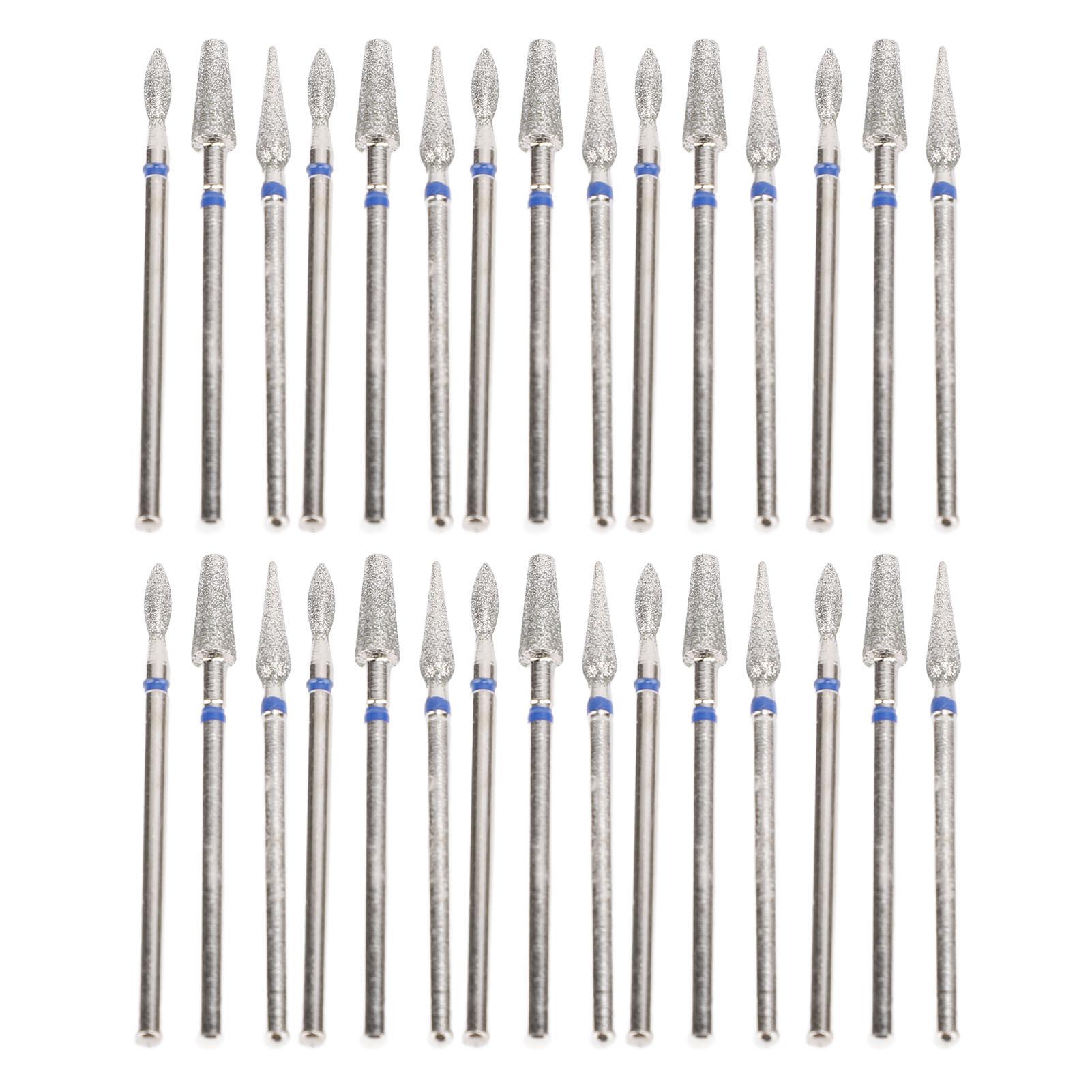 

30pcs Nail Drill Bits Individually Wrapped Stainless Steel Manicure Cuticle Removal Nail Drill Bit Set
