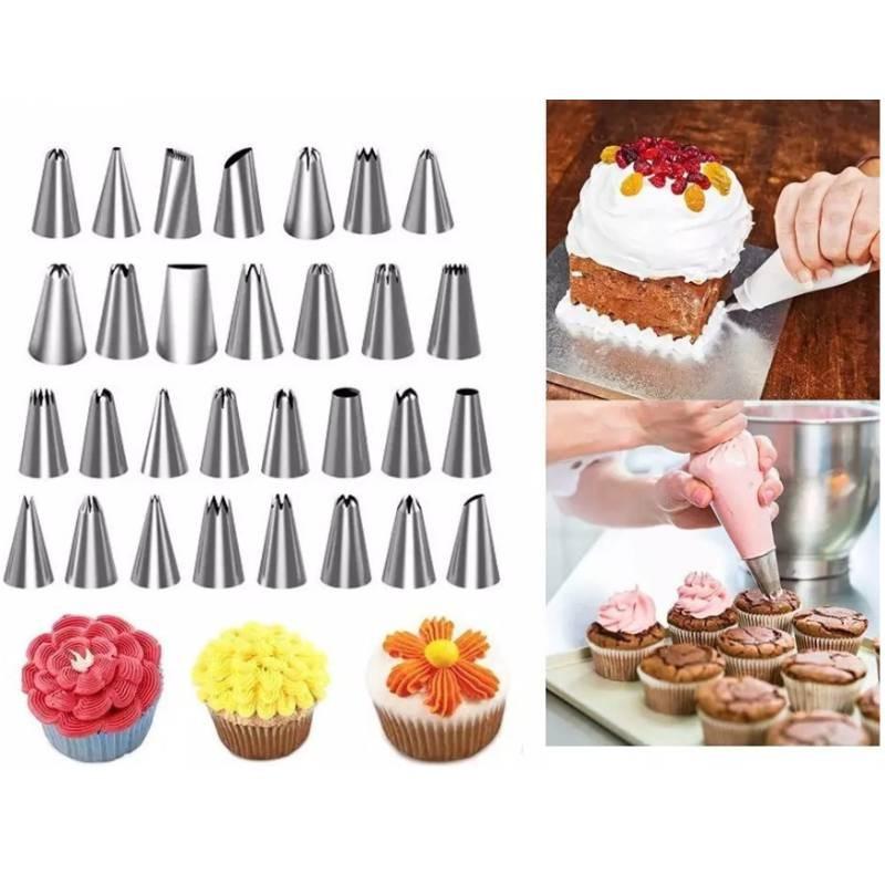 Piping Tips Nozzle Cake Cream Baking Tool Set Plastic Bag Storage Case Coupler