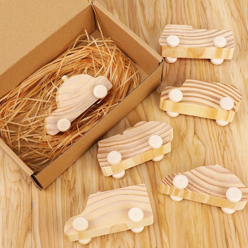 Children's DIY Wooden Car - Handmade Color & Graffiti Educational Toy