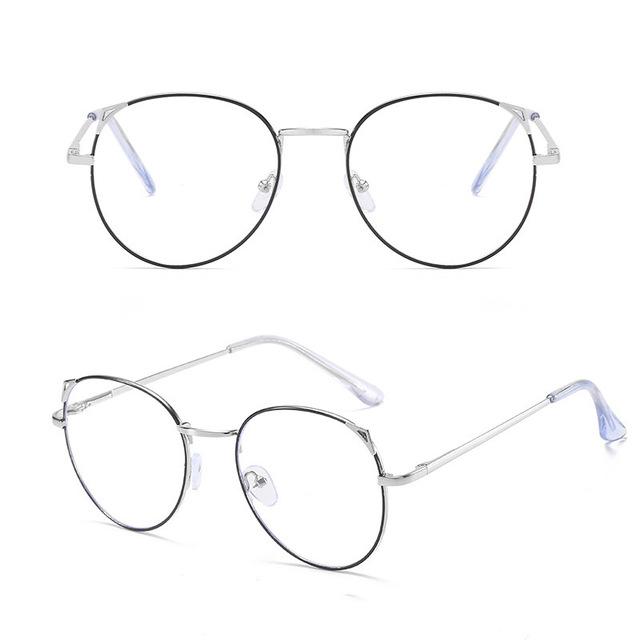 

Очки для близорукости в форме кошачьих ушей, очки с защитой от синего света, большие круглые металлические очки для близорукости, диоптрии -0,5 -1,0 -1,5 -2,0 -6,0 1