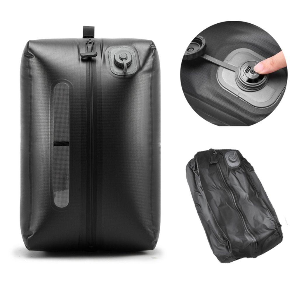 Air Pump Inside Automatic Vacuum Bag Reusable Luggage Vacuum Storage Bag Backpack