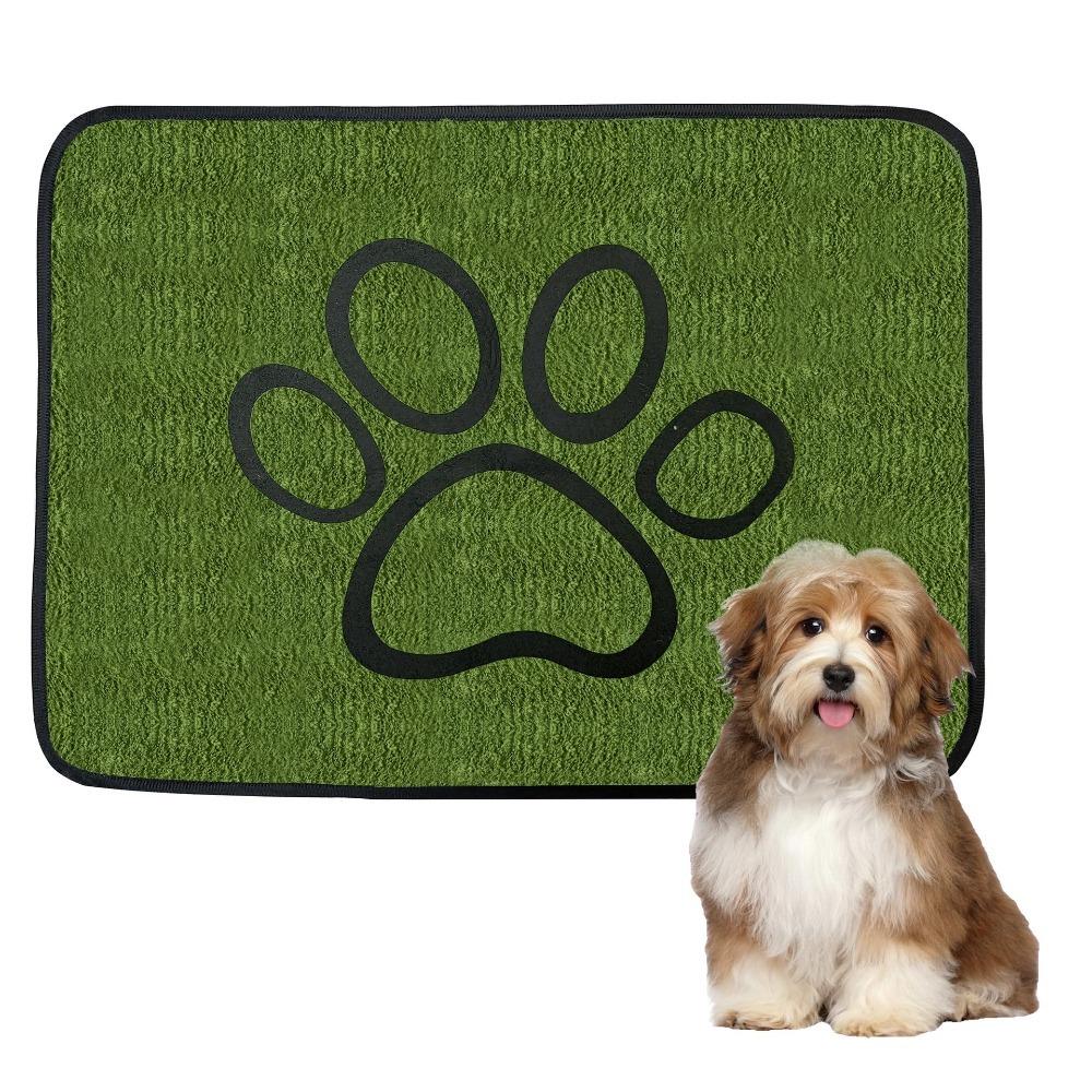 

Dog Paw Pet Pee Pads Washable Training Urine Pad High Quality Puppy Pads Floor Couch Bed 77*87cm(30*34in) зелений