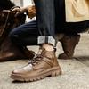 Men's High-top Leather Shoes Ankle Boots Outdoor Shoes