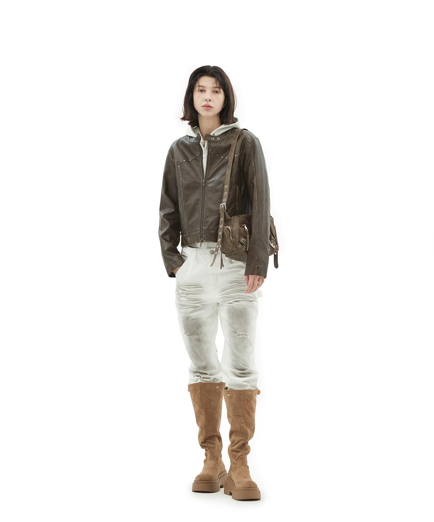 DEFGARMENTS Western Biker Leather Jacket [2Color]