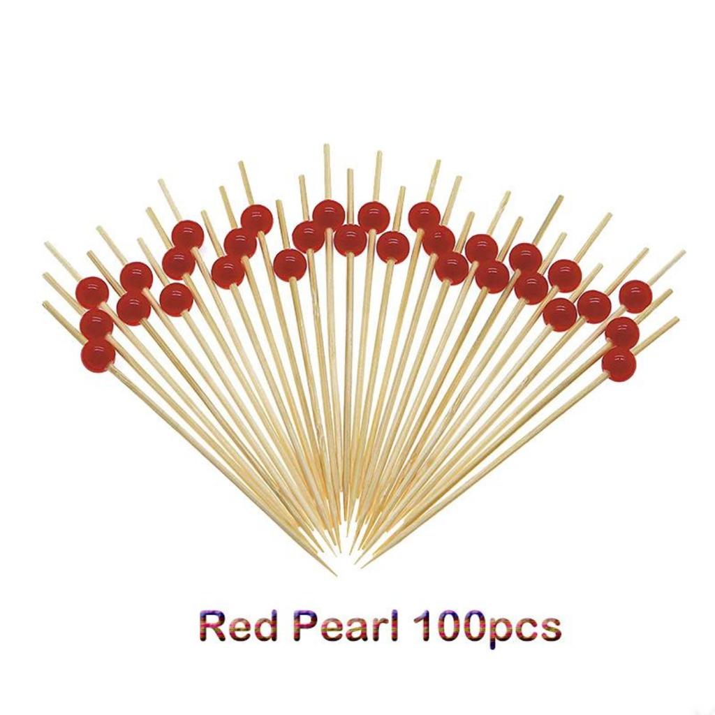 12cm 100pcs Bamboo Cocktail Sticks Pick Martini Drink Stick Picks Levo Bar Tool