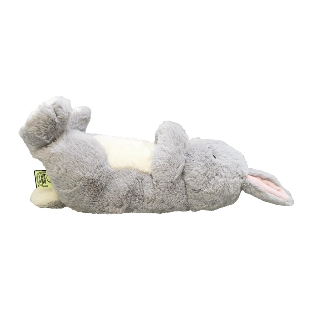 Sunlemon Knee Rabbit GY Sleeping 17 x 14 x 36cm Stuffed Animal Rabbit Gray Animal P-9532