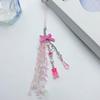 Acrylic Bows Keychain Pendant Multicolor Lace Ribbon Pendant Key Chain Fashionable Decoration for Phones Car Keys Bags