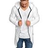 Men Splicing Hooded Solid Trench Coat Jacket Cardigan Long Sleeve Outwear Blouse