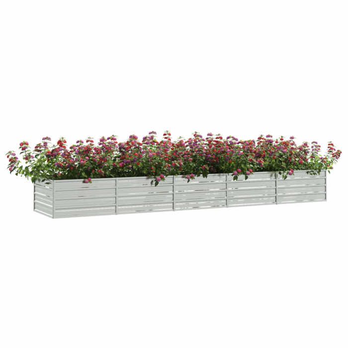 VidaXL Raised Garden Bed Planter Flower Box Plant Pot Planting Bed Balcony Outdoor 400x80x45 Cm Steel 316899