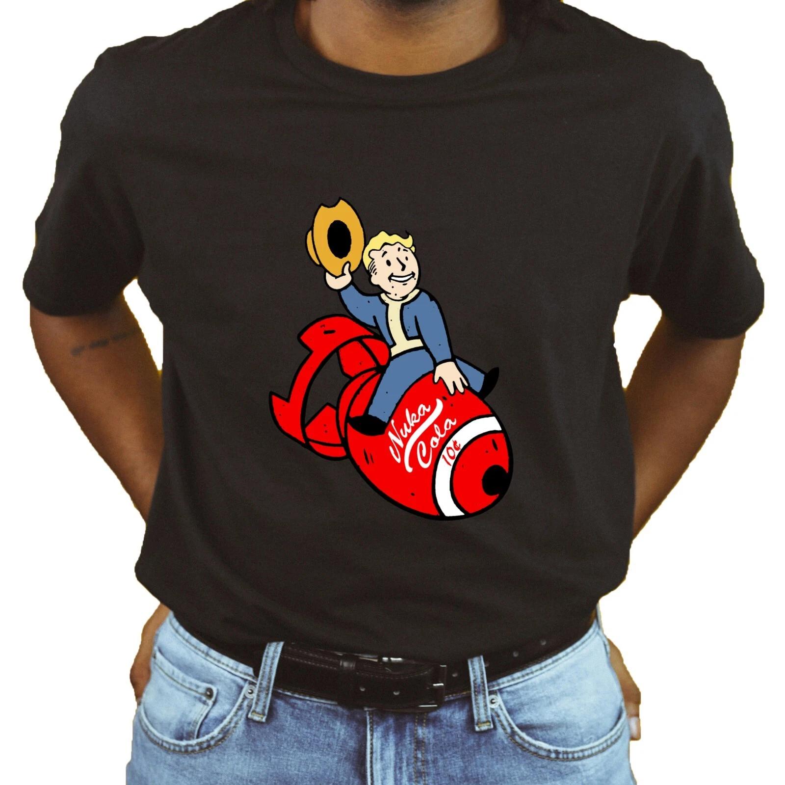 Unisex T-Shirt - Nuka Cola Cowboy - Shelter Vault Tech Rocket Gaming Drink Boy S