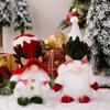 Festive Cartoon Christmas Gnome Figurine With Antlers And Bow Tie For Decor Holiday