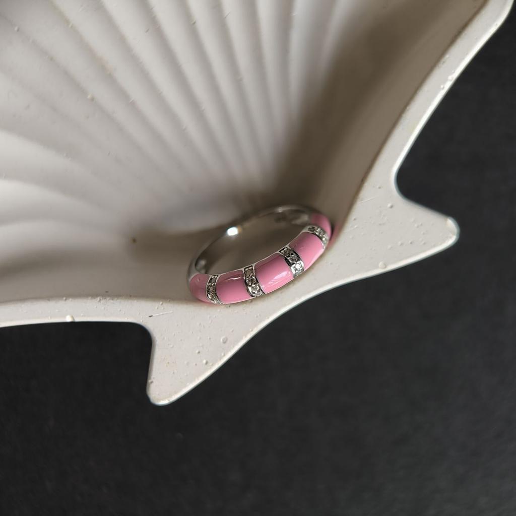 Silver Ring with Cubic Zirconia, Enamel, Product Weight 2.8 G (60002188)