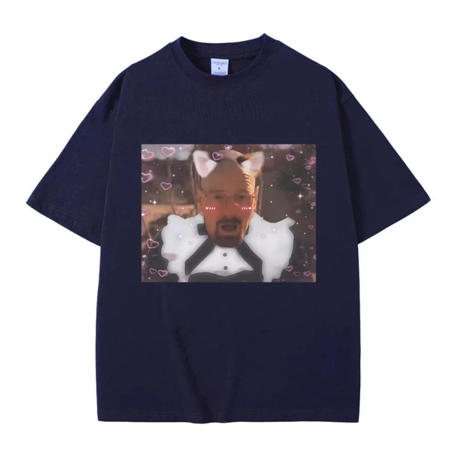 

Funny Walter White Maid UwU Graphic T-shirt Breaking Bad T Shirts Men Women Fashion Oversized O-collar Tshirt Male Vintage Tees S чёрный