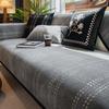 Chenille Sofa Couch Cover Solid Color Square Grid Couch Covers Washable Anti-Slip Sofa Slipcover Stain Resistant Sofa Cushion