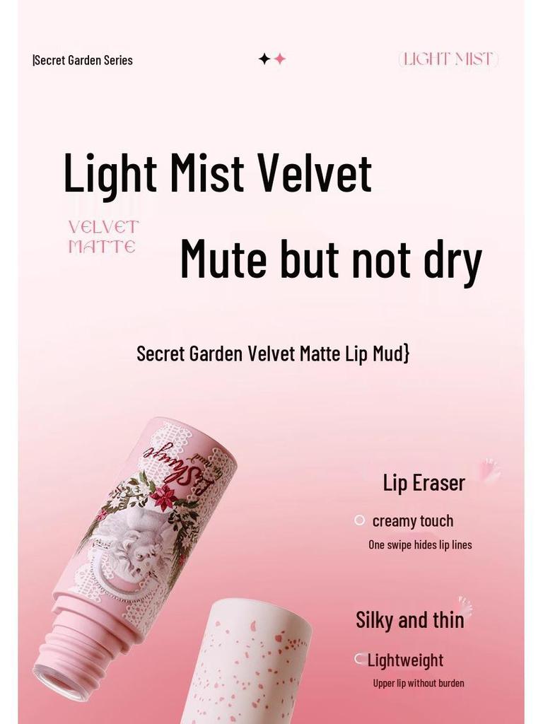 Lychee Lip Glaze: Non-Stick, Non-Fading Constellation Mirror Lip Mud for Students