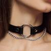 Punk Hip-Hop Pu Leather Fashion Circle Necklace, Men'S And Women'S Collars, Daily Holiday Party Clothing Decoration