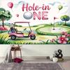 2D Cute Golf "Hole-in-One" Backdrop for First Birthday Party Decoration