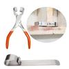 1Set Bracelets Bending Pliers Jewelry Making Tool Metal Bending Bar,Nylon Tip Pliers with Aluminum Bar for Shaping Metal