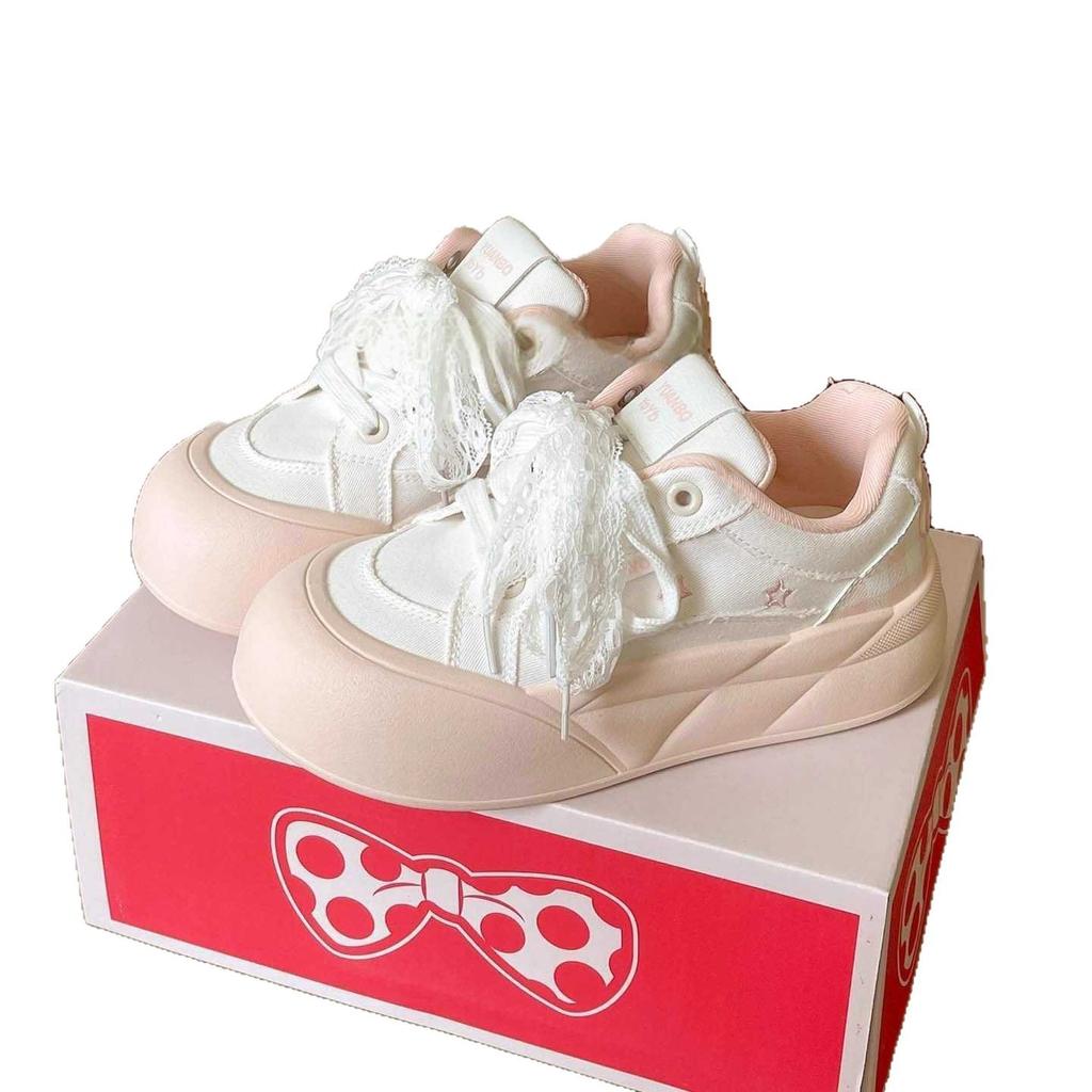 Breathable Women's Summer New Thick-soled Versatile Height-increasing Casual Bread Shoes Sports Board Shoes