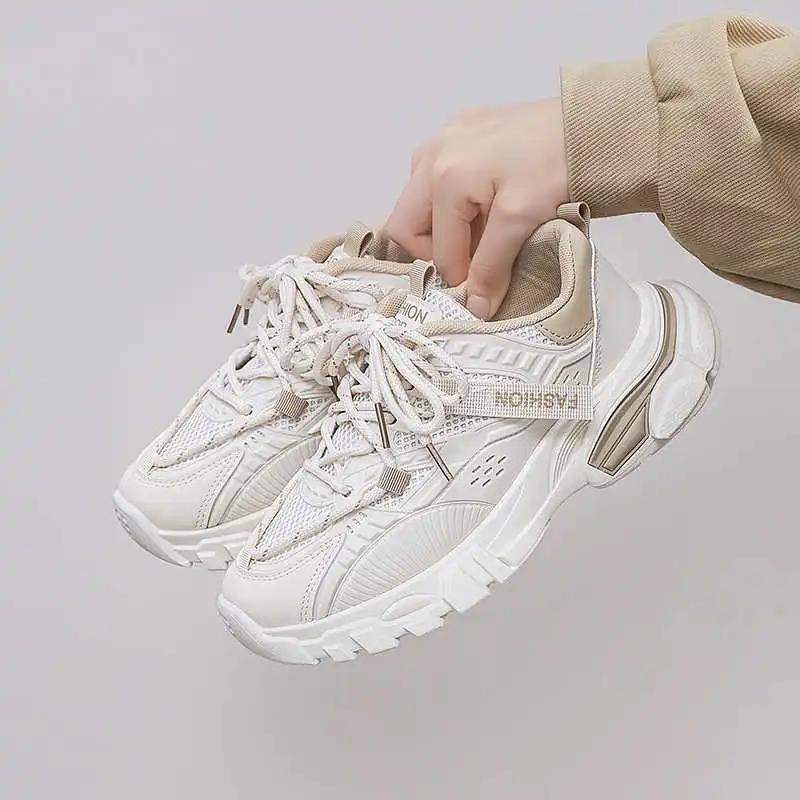 Thick Heeled Ventilation Women's Leopard Sneakers Skateboarding Super Brand Womens Designer Shoes Luxury Sport Top Comfort