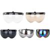 Universal 3-snap Retro Helmet Visor Windproof Sun Half Face Motorcycle Helmets Visor, Flip Up Visor Lens
