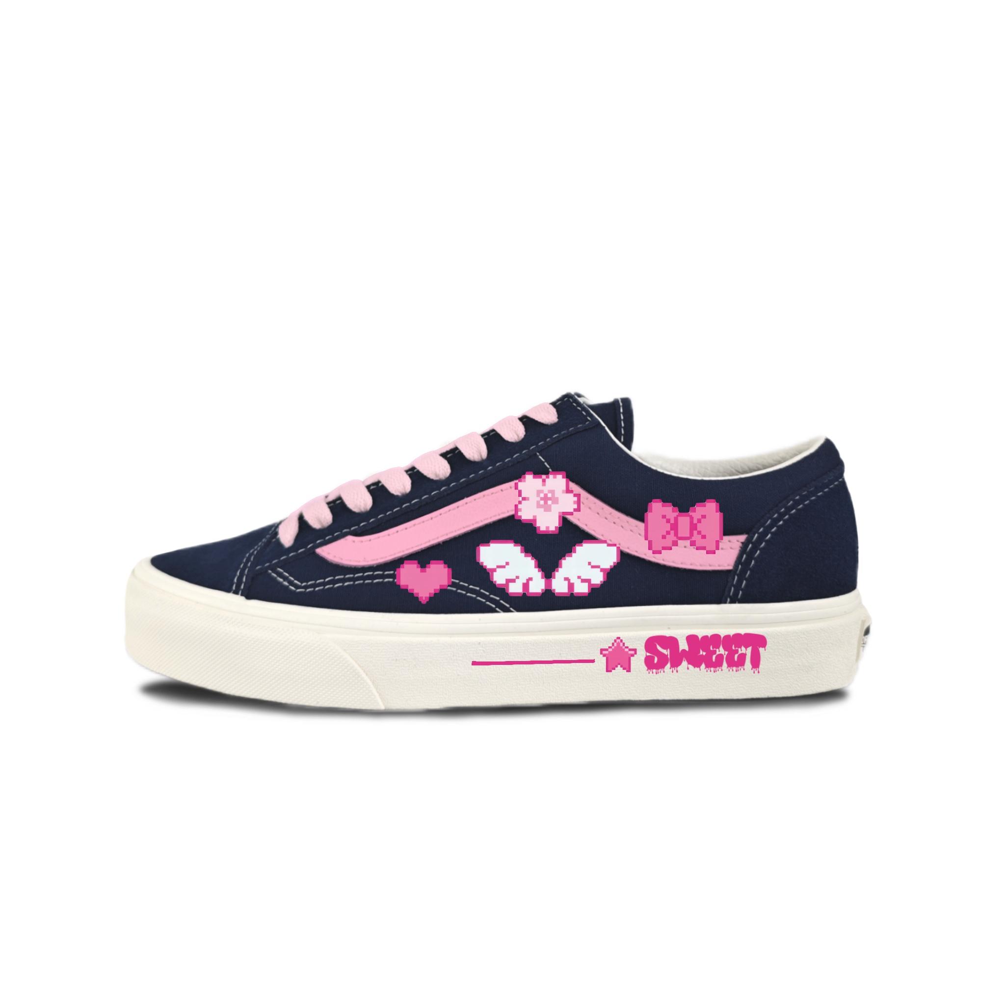 

Vans Style 36 Suede Slip Resistant Abrasion Resistant Low top Skateboard Shoes Unisex Black Pink VN0A3DZ3RFL(Team352-) 36